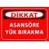 Asansöre Yük Bırakma Levhası 25x35 cm