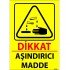 Dikkat Aşındırıcı Madde Levhası 25x35 cm