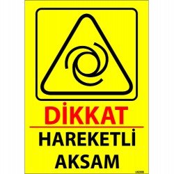 Dikkat Hareketli Akşam  Levhası 25x35 cm