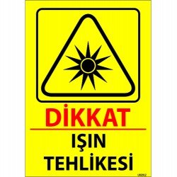 Dikkat Işın Tehlikesi Levhası 25x35 cm