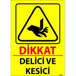 Dikkat Delici Ve Kesici Levhası 25x35 cm