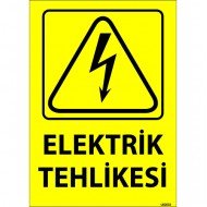 Elektrik Tehlikesi Levhası 25x35 cm