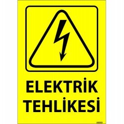 Elektrik Tehlikesi Levhası 25x35 cm