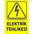 Elektrik Tehlikesi Levhası 25x35 cm