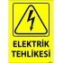 Elektrik Tehlikesi Levhası 25x35 cm