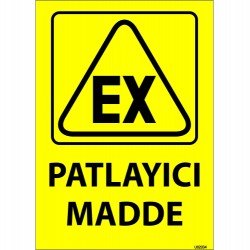 Patlayıcı Madde Levhası 25x35 cm