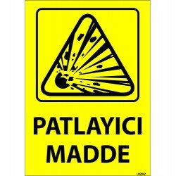 Patlayıcı Madde Levhası 25x35 cm