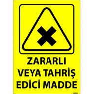 Zararlı Veya Tahriş Edici Madde Levhası 25x35 cm