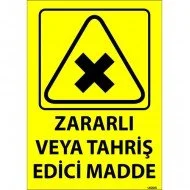 Zararlı Veya Tahriş Edici Madde Levhası 25x35 cm