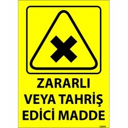 Zararlı Veya Tahriş Edici Madde Levhası 25x35 cm