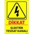 Dikkat Elektrik Tesisat Kanalı Levhası 25x35 cm