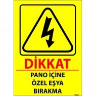 Dikkat Pano İçine Özel Eşya Bırakma Levhası 25x35 cm