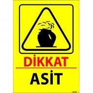 Dikkat Asit Levhası 25x35 cm