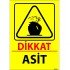 Dikkat Asit Levhası 25x35 cm