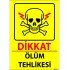 Dikkat Ölüm Tehlikesi Levhası 25x35 cm