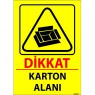 Dikkat Karton Alanı Levhası 25x35 cm