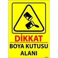 Dikkat Boya Kutusu Alanı Levhası 25x35 cm