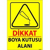 Dikkat Boya Kutusu Alanı Levhası 25x35 cm