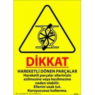 Hareketli Dönen Parçalar Hareketli Parçalar Ellerinizin Ezilmesine Veya Kesilmesine Neden Olabilir. Ellerini Uzak Tut. Koruyucusuz Kullanma. Levhası 25x35 cm