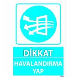 Dikkat Havalandırma Yap Levhası 25x35 cm