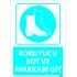 Koruyucu Bot Ve Ayakkabı Giy Levhası 25x35 cm