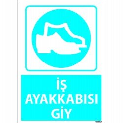 İş Ayakkabısı Giy Levhası 25x35 cm