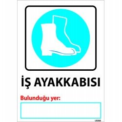 İş Ayakkabısı Levhası 25x35 cm