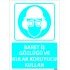 Baret İş Gözlüğü Ve Kulak Koruyucu Kullan Levhası 25x35 cm