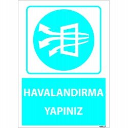 Havalandırma Yapınız Levhası 25x35 cm
