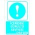 İçerideki Gürültü Seviyesi DSB'dir Levhası 25x35 cm