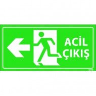Acil Çıkış Levhası 12x24 cm