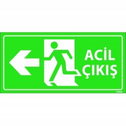 Acil Çıkış Levhası 12x24 cm