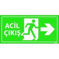 Acil Çıkış Levhası 12x24 cm