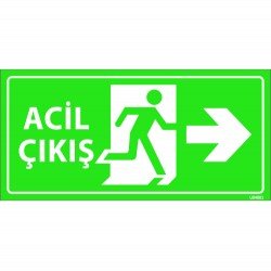 Acil Çıkış Levhası 12x24 cm