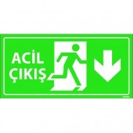 Acil Çıkış  Levhası 12x24 cm