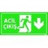 Acil Çıkış  Levhası 12x24 cm