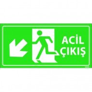 Acil Çıkış  Levhası 12x24 cm