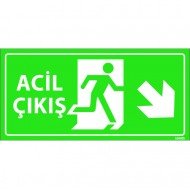 Acil Çıkış  Levhası 12x24 cm