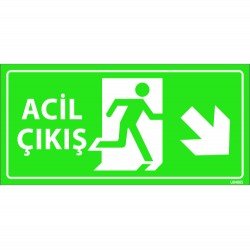 Acil Çıkış  Levhası 12x24 cm