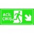 Acil Çıkış  Levhası 12x24 cm