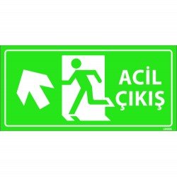Acil Çıkış  Levhası 12x24 cm