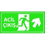 Acil Çıkış  Levhası 12x24 cm