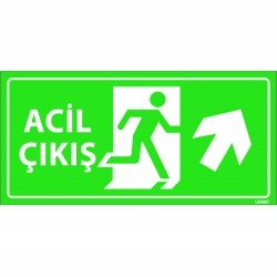 Acil Çıkış  Levhası 12x24 cm