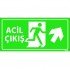 Acil Çıkış  Levhası 12x24 cm