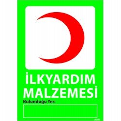 İlk Yardım Malzemesi Levhası 25x35 cm