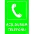 Acil Durum Telefonu Levhası 25x35 cm