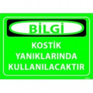 Kostik Yanıklarında Kullanılacaktır Levhası 25x35 cm