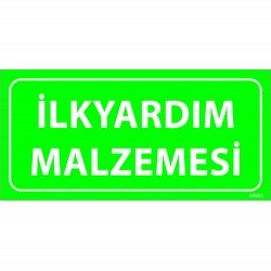 İlkYardım Malzemesi  Levhası 12x24 cm