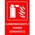 Karbondioksitli Yangın Söndürücü Levhası 25x35 cm