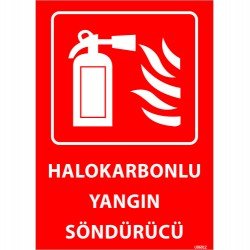 Halokarbonlu Yangın Söndürücü Levhası 25x35 cm